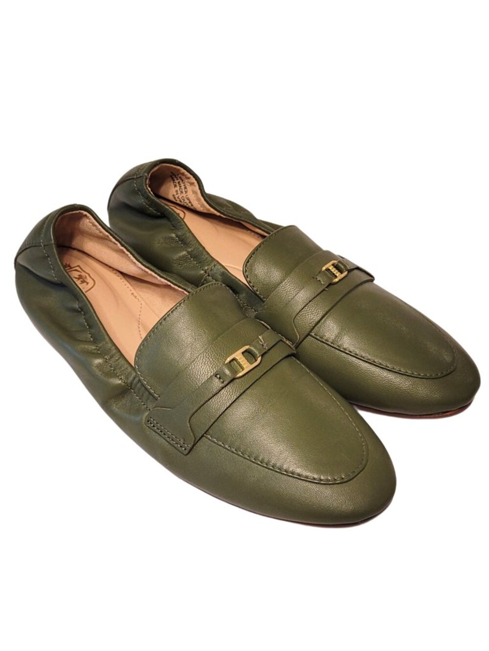 Talbots Katrina Bit Nappa Loafers in Olive Leaf